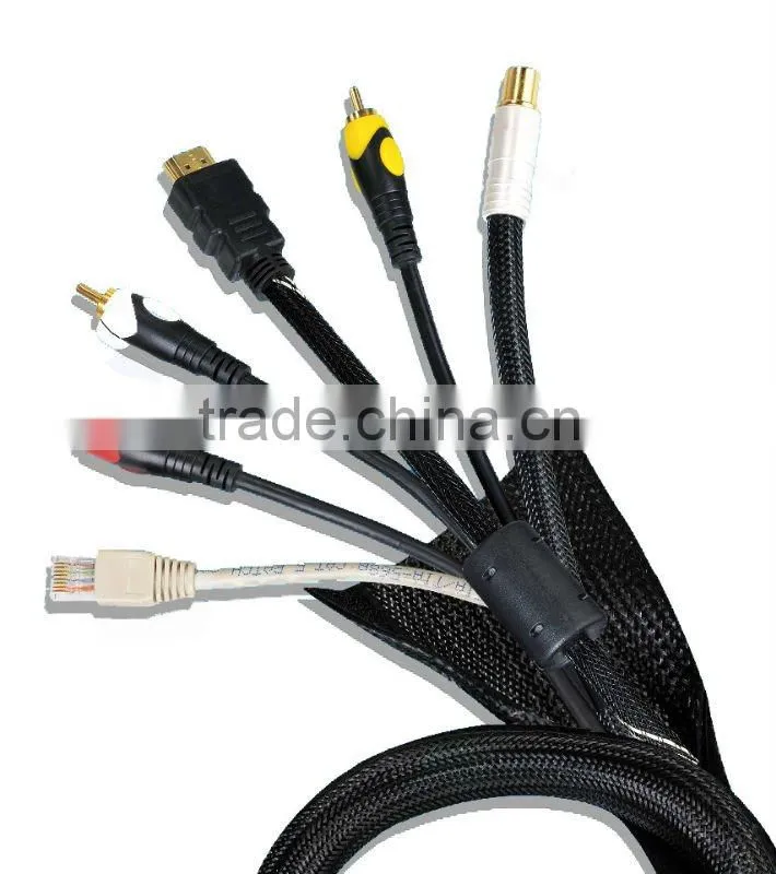 Cable protection-Velcro braided wrap