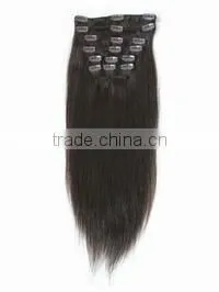 2015 new chinese straight clip-in human hair extension/top quality with a low price
