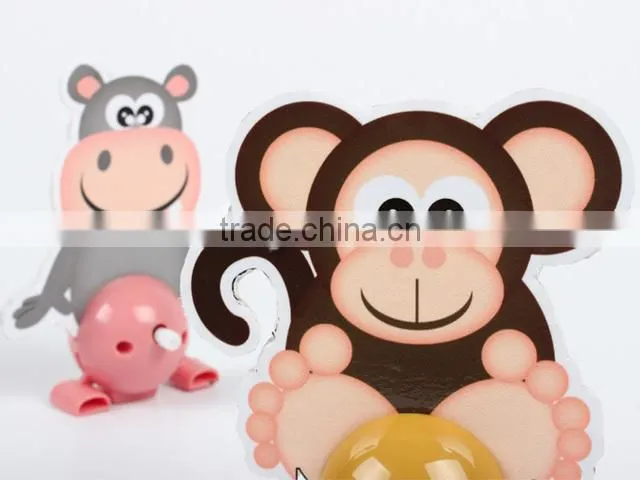 Novelty animals type card kids wind up toy motor