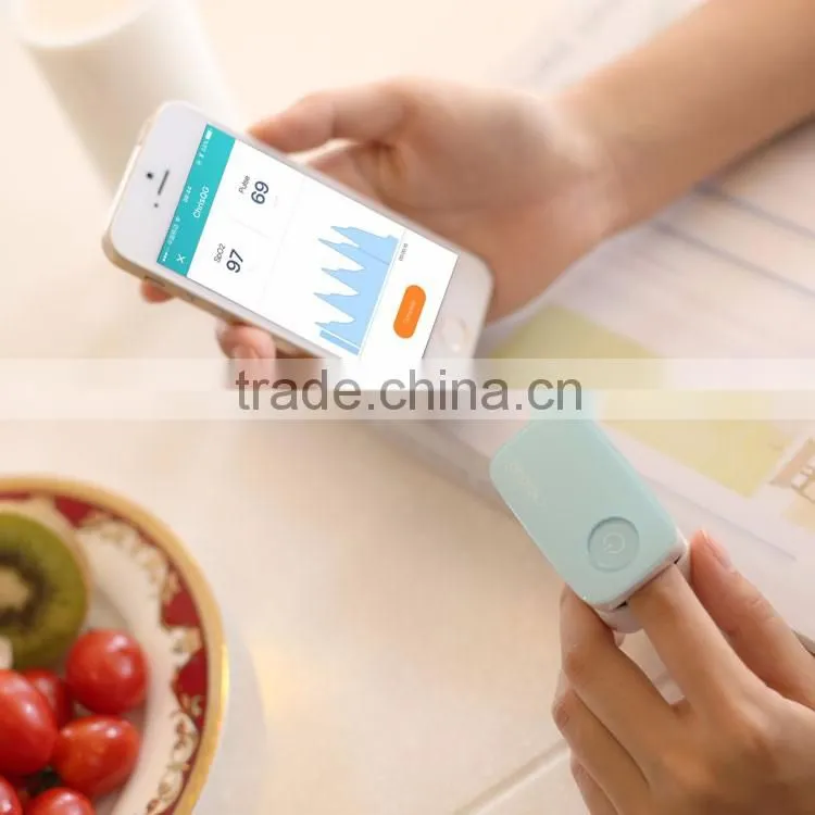mini portable fingertip pulse oximeter bluetooth pulse monitor