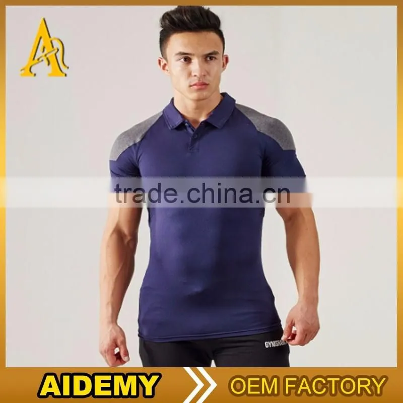 Wholesale dri fit seamless sport t shirt athletic wear silm fit t shirt