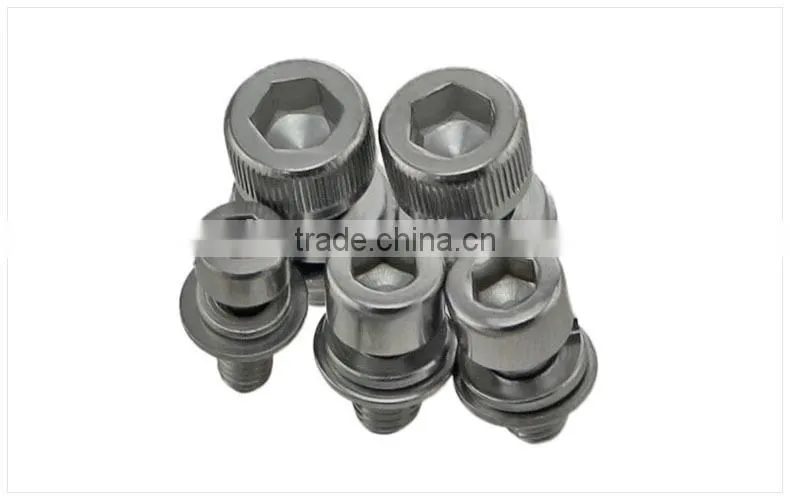 ISO4762 Hex Bolt With Flat Gasket and Spring Washer