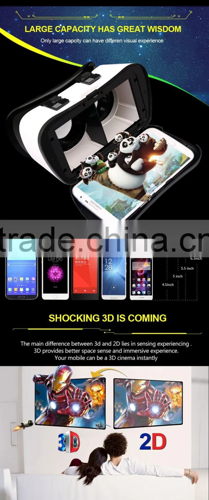 New Premium VR Case 5Plus 3d VR Glasses Box For Sex Video Picture