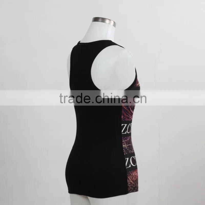 F5S15034 Fashion Custom Print Fitness Tank Tops for Women
