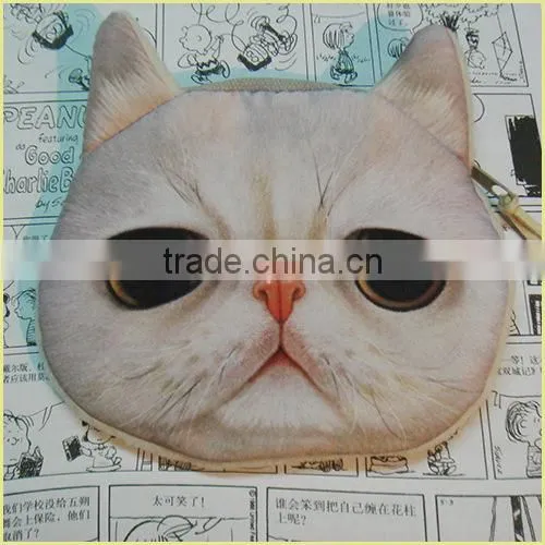 Animal wholesale cat dog face coin purse & ladies coin purse