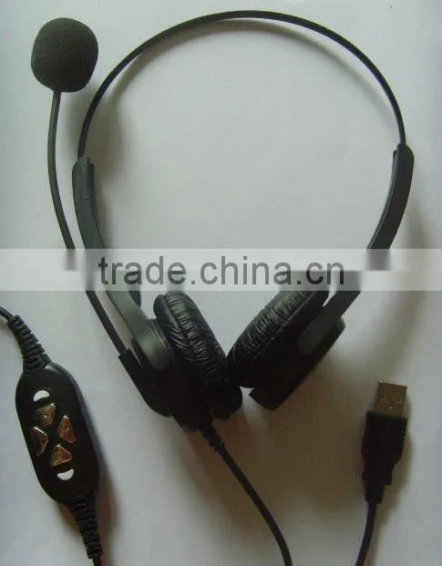 telephone headset with USB plug