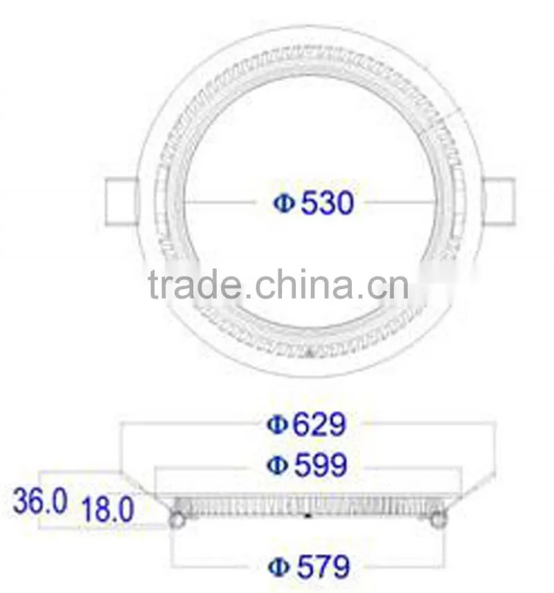 White Powder Coating Surface Finished CE,ROHS 3400LM CRI>80 3 Years' Warranty Springs LED Round Panel 600MM Diameter 40W