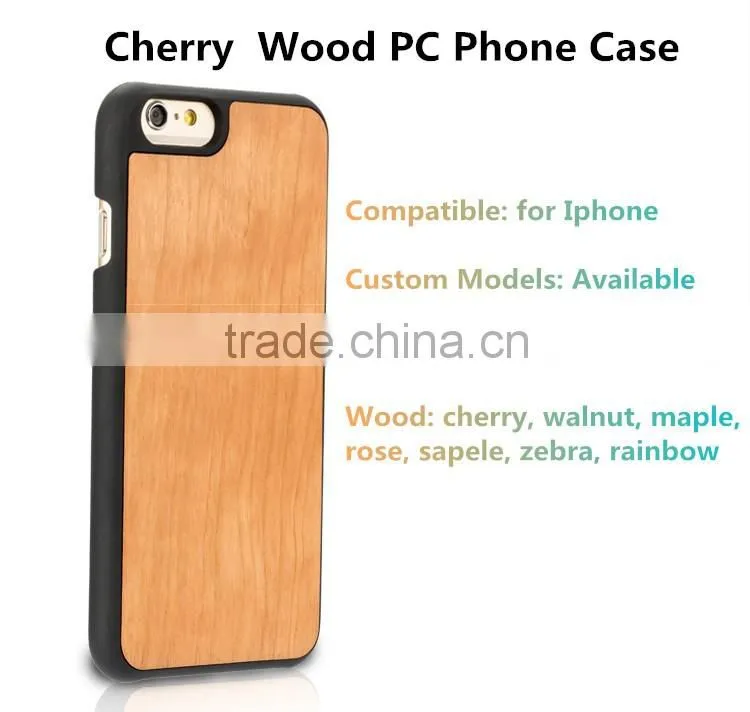 Wholesale Phone Case Made of Cherry wood and PC Cell Cover for IPhone 6s