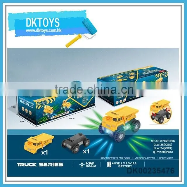 B/O military bump&go command truck toy with light and music
