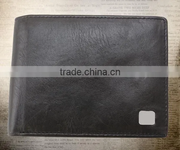 Plain line and multi card holder design leather wallets for men with coin pocket