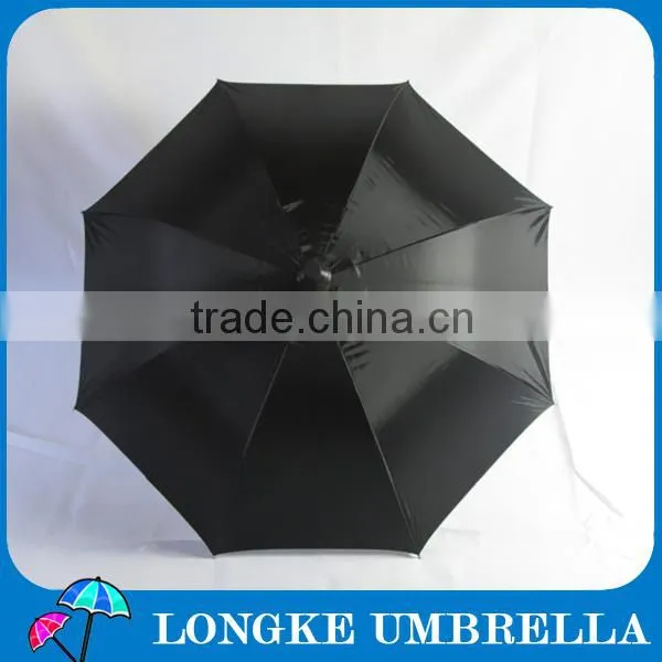 23" black straight umbrella,UV against and with Water Drop Cover