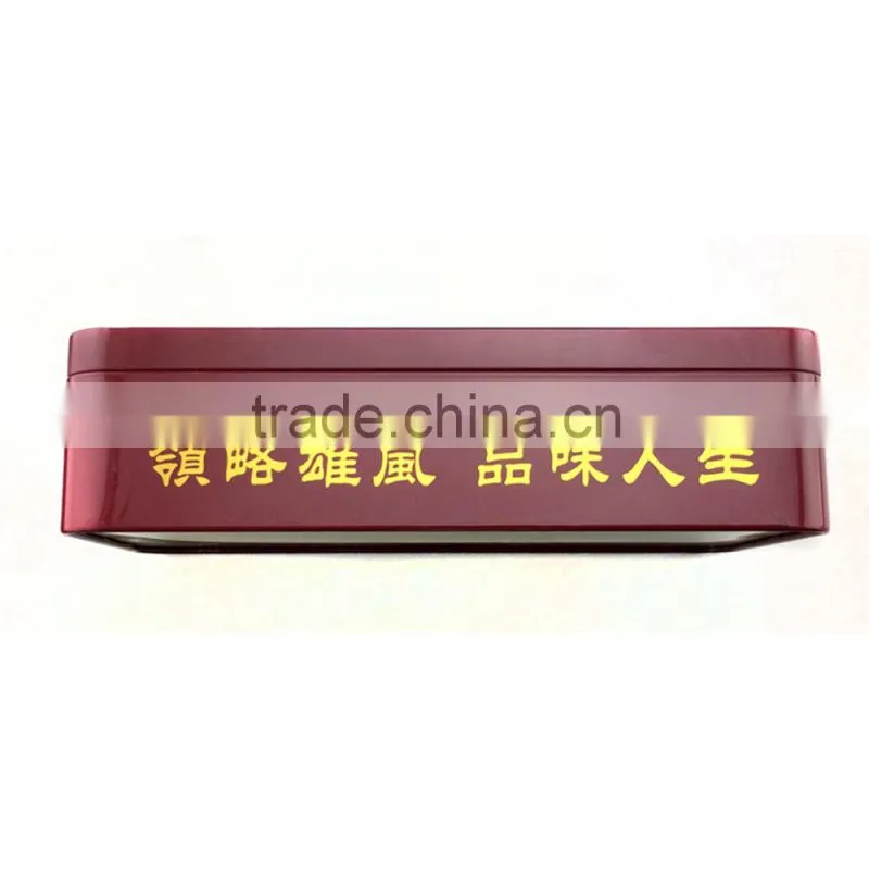 Luxurious rectangle metal wine tin box