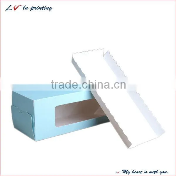 New design plain food grade swiss roll cake box wholesale with a competitive price