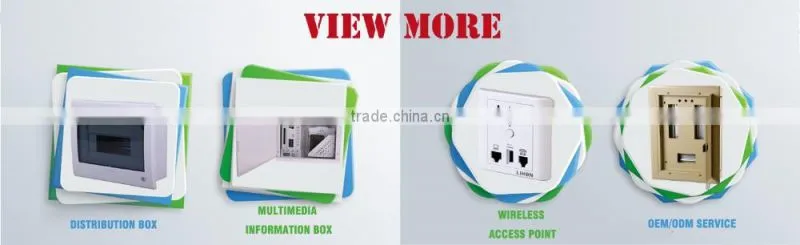 2 way plastic mcb distribution box with light