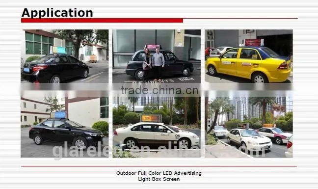 Wifi 3G advertising panels display led taxi roof sign