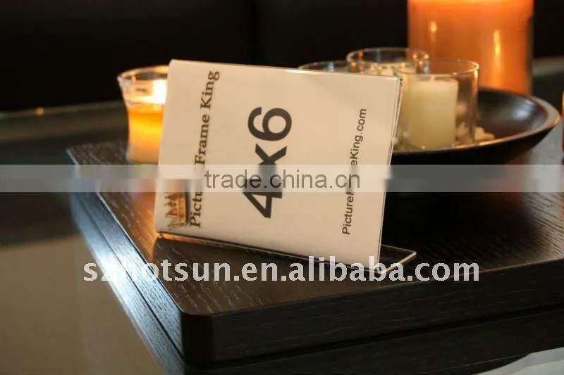 acrylic price tag holder table frame