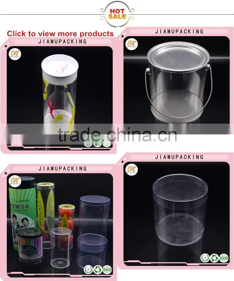 quality clear plastic PVC cylinder tube container, hot sale round box packaging