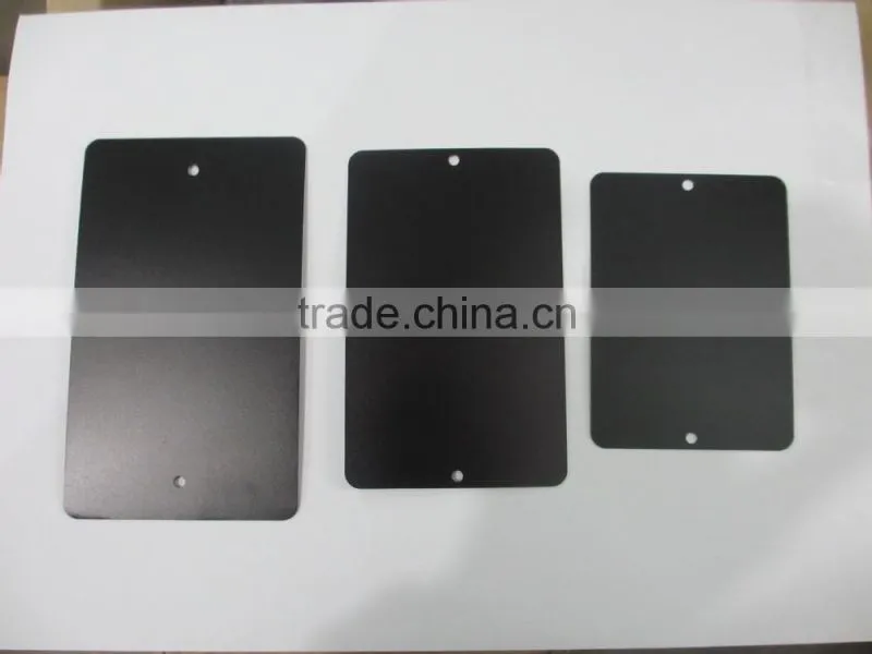 Hot!! Stainless steel or aluminum anodizing matt black metal business card