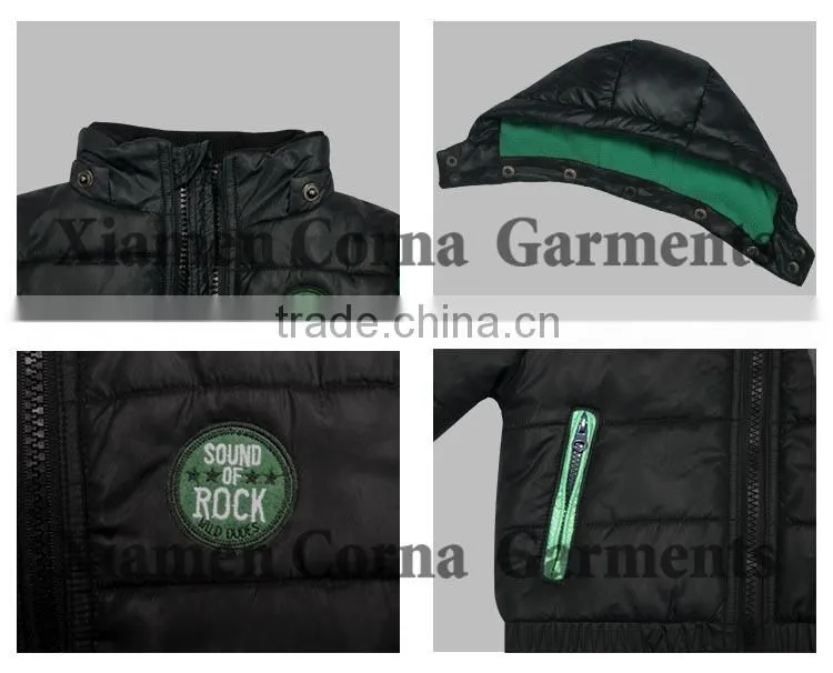2015 new design kid padding jacket in winter