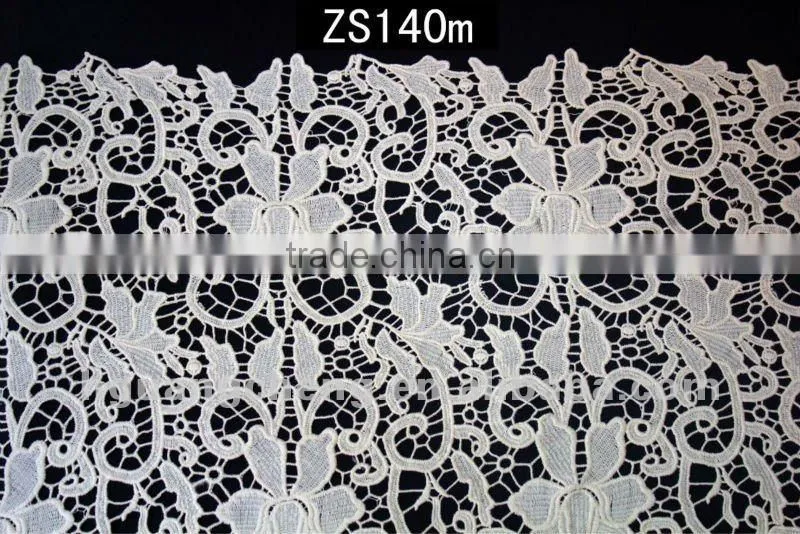 white bridal embroidered tulle lace fabric