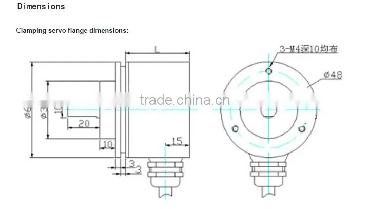 YUMO ASC5810 10mm shaft 10bit absolute rotary encoder