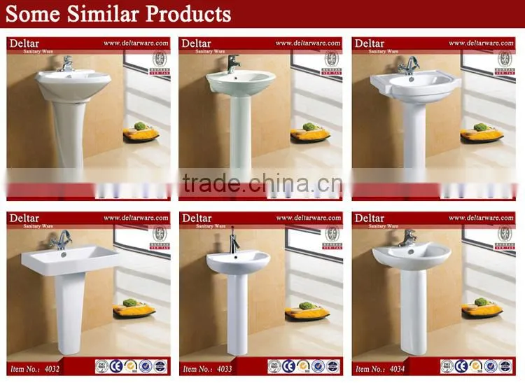 Chaozhou porcelain basin with floor, wash basin with stand for sale, basin pedestal in top quality