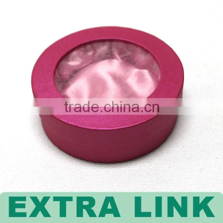 Custom design bangle bracelet jewelry box small clear lid round bracelet box