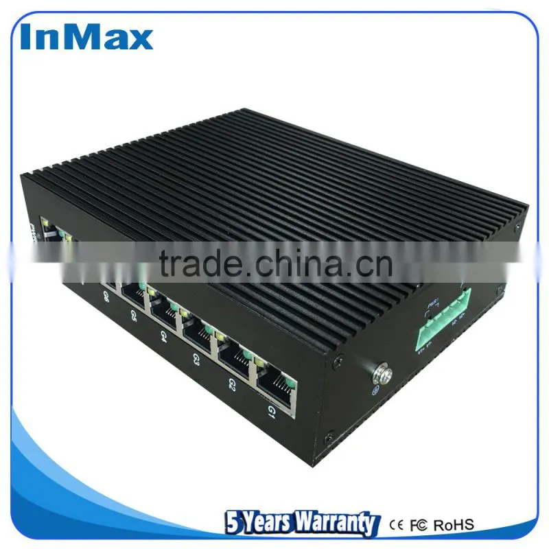 high performance full gigabit 8 port 8x10/100/1000MBase TX Industrial Ethernet Switch for Smart grid i508A
