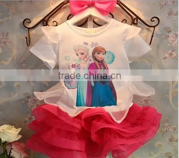 Wholesale artificial flower girl dresses, frozen dress elsa( AM-FD-01)