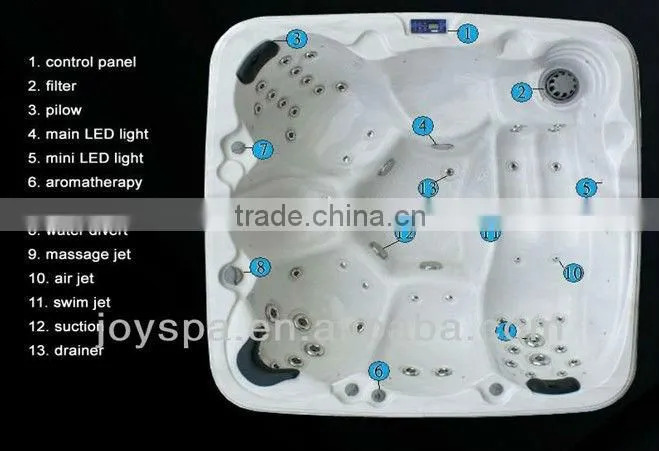 Excellent Quality Acrylic Bathtub spa /spa whirlpools JY8017