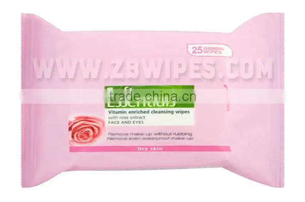 25CT Essential Soft Organic Facial Cleansing Wipes
