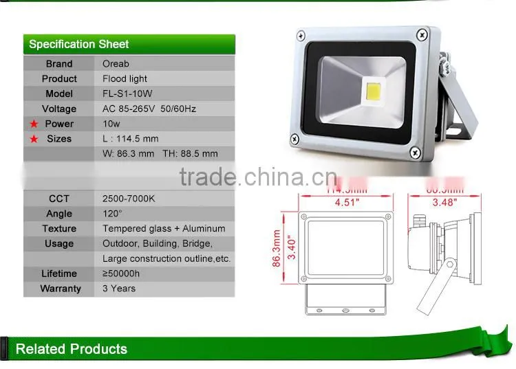 COB r7s led 78mm 10w with epistar45mil