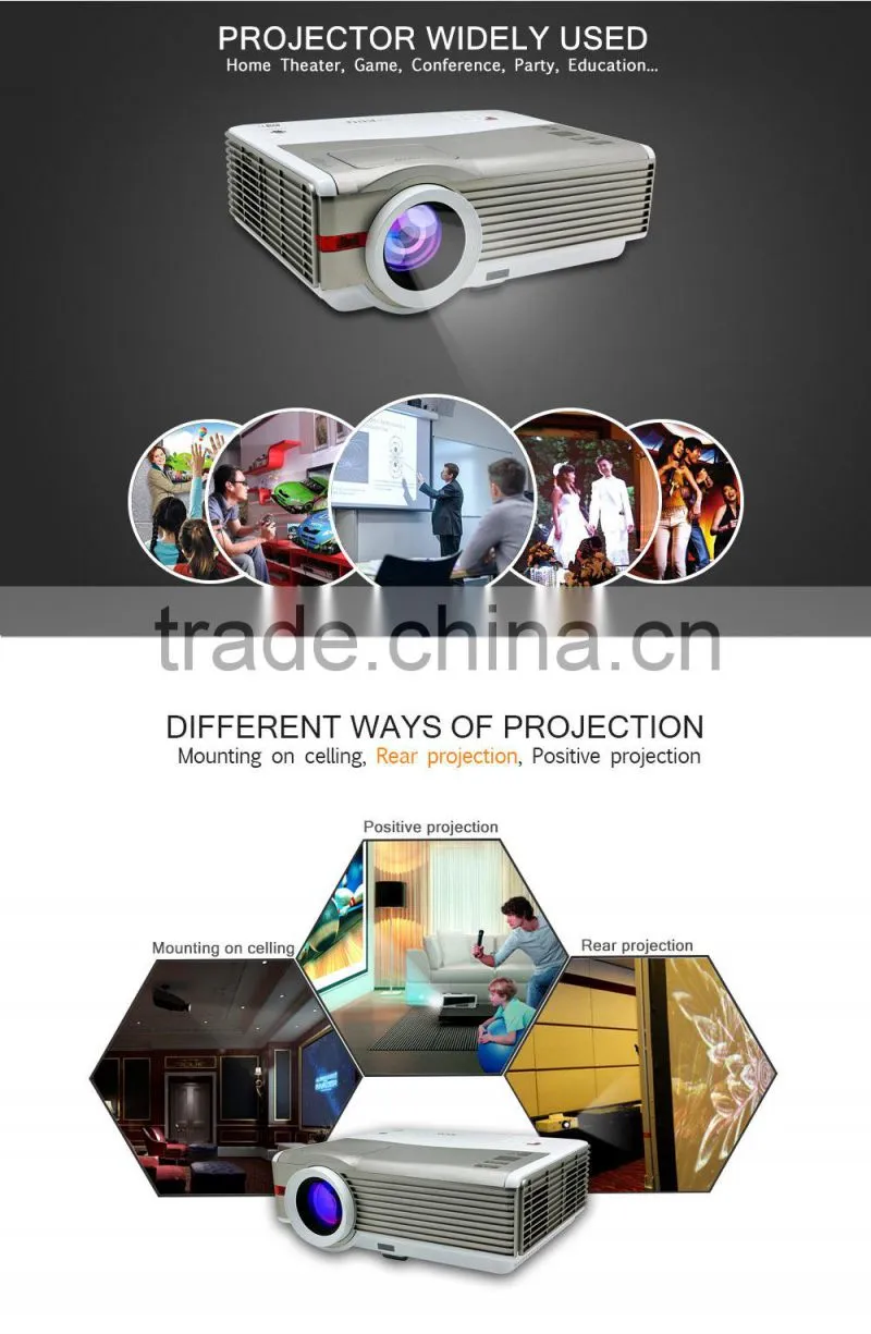 karaoke projector 1080p hdmi blue and red 3d video projector