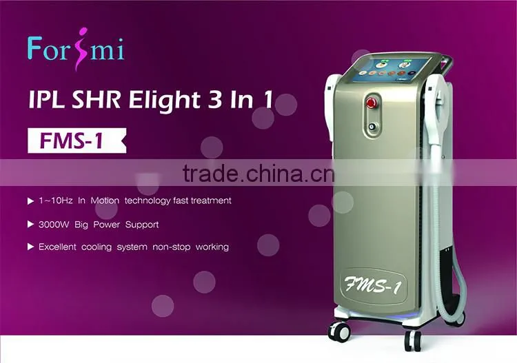 ce medical vertical 3 in 1 opt e-light Medical use germany skin solution hair removal laser shr korea ipl machine