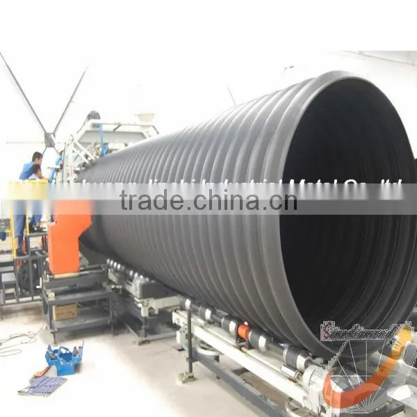 HDPE Steel Belt Reinforced Spirally Corrugated Pipe, HDPE Corrugated Pipe