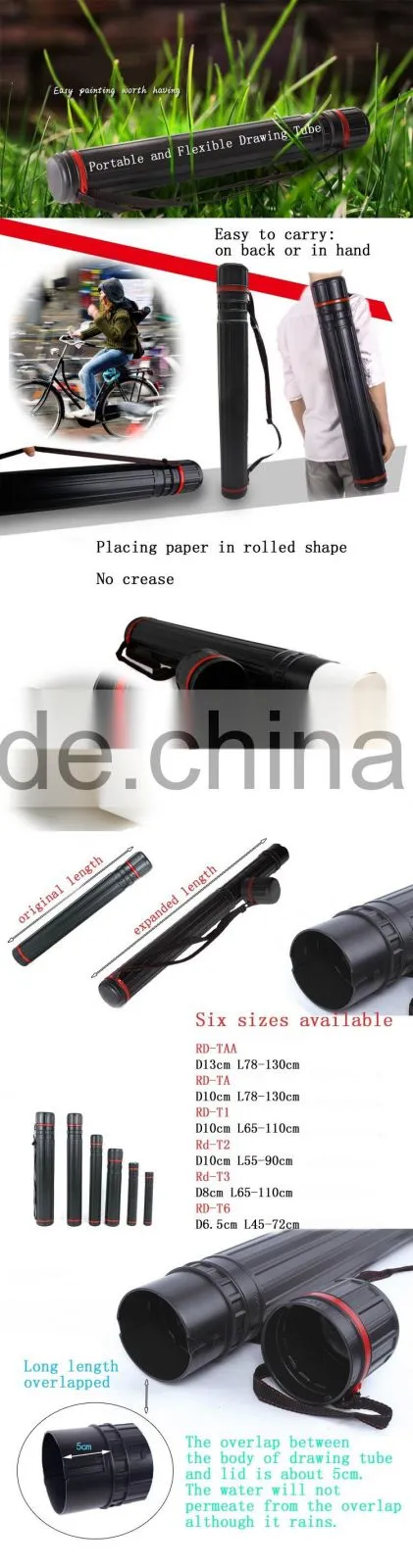 high quality PVC or PE drawing tube