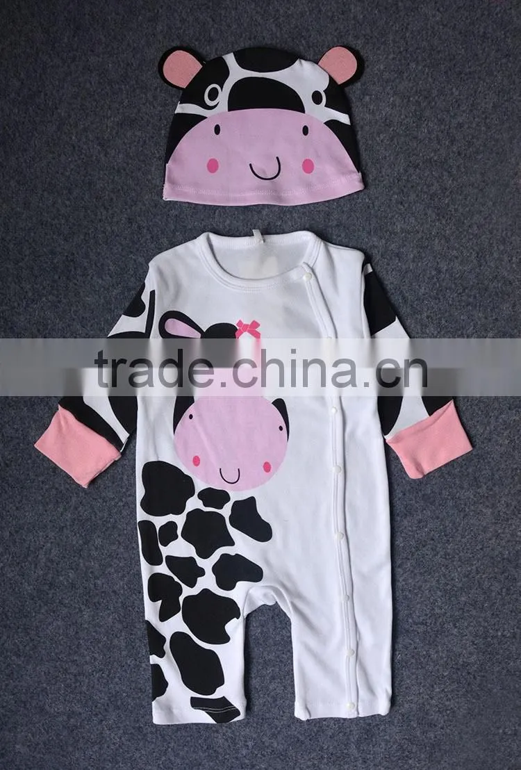 Newborn Cartoon Baby Rompers Orangic Clothes Bodysuit Jumpsuit for 0-18M