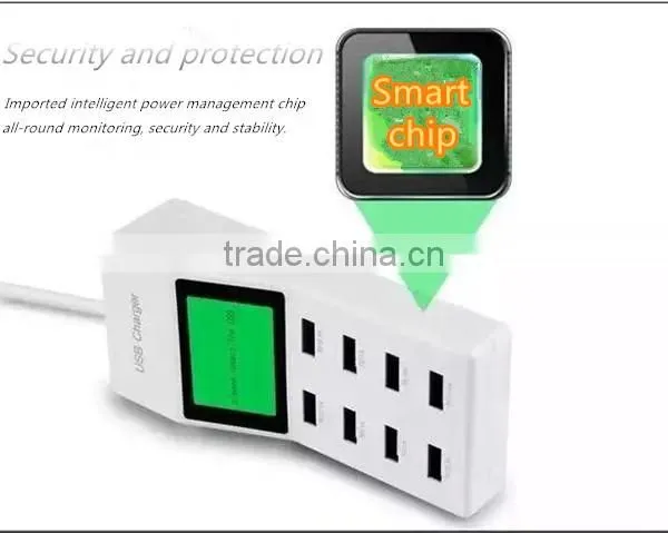 8 Multi-Port USB Charging Station Wall Travel Charger USB Socketet