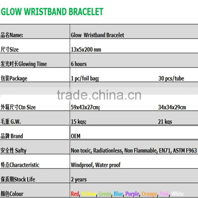 Most Popular Glow in the dark Party Favor Glow Bracelet
