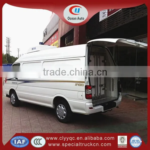 Jinbei new mini refrigerator van 4X2 new refrigerated truck for hot sale