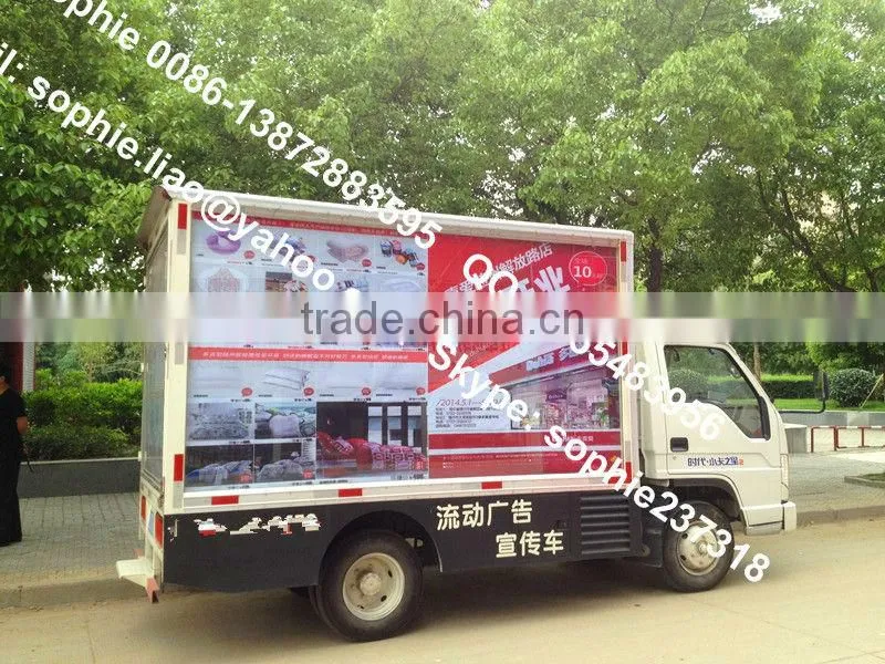 FOTON digital mobile billboard truck for sale, scrolling advertising trucks,advertising truck box