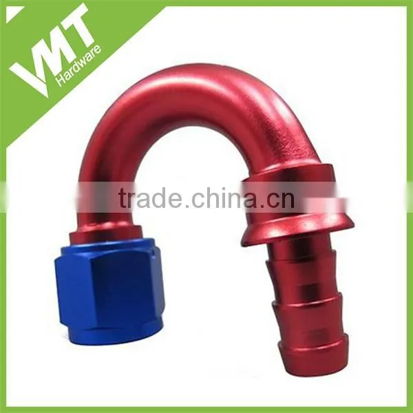 180 degree red and bule AN6 reusable air hose fittings
