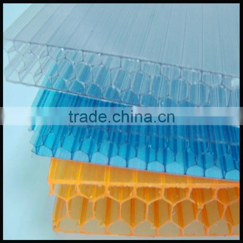 Beautiful polycarbonate honeycomb pc sheet construction material UV protection