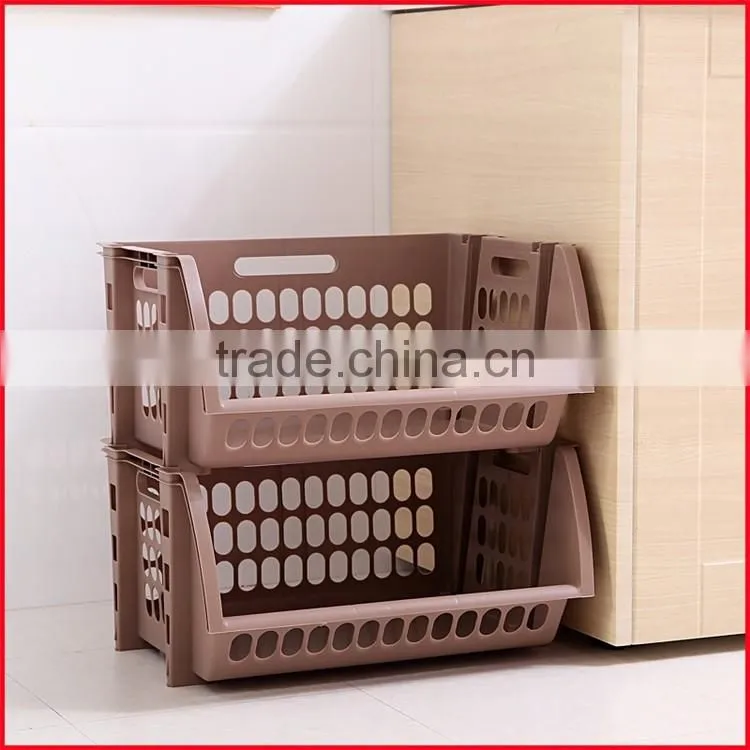 Household Storage 2 Tier Basket for Closet Office Garage Kitchen and Bathroom