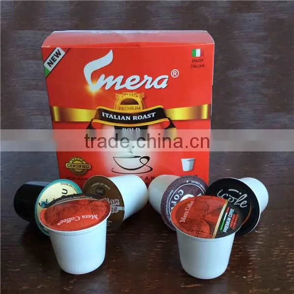 Empty k-cup coffee plastic capsule