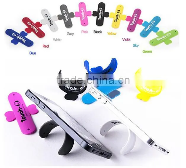 Touch-U One-touch Silicone Phone Holder Stand for Mobile Phone