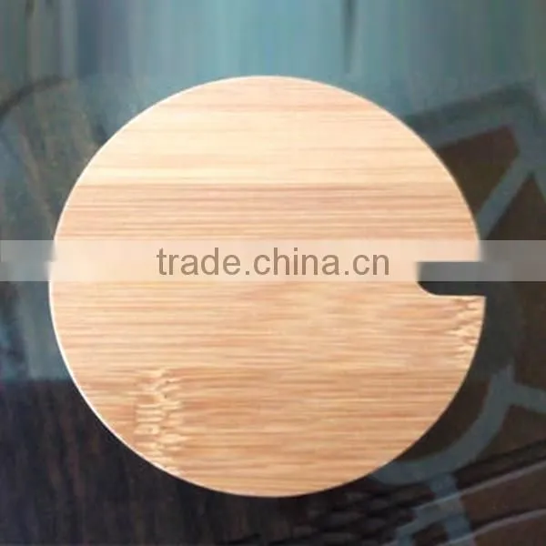 Exquisite Seal Clear Glass Storage Jar Wood Lid, Food Canister Wooden Lid