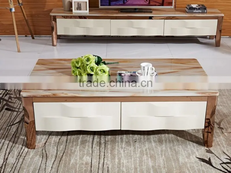 rose golden noble coffee table