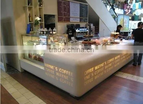 Corian made coffee kiosk for mall
