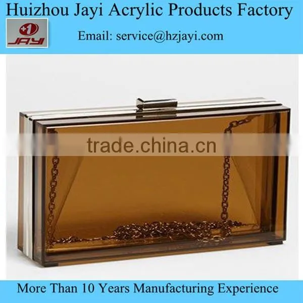 Jayi acrylic Fatory Acrylic clear lucite beautiful young women ladies shoulder handbag sale